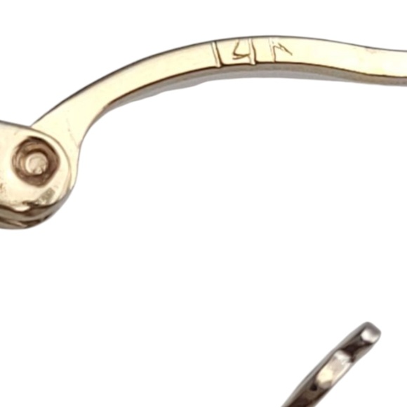 14K Yellow Gold Textured Hoop Earrings #21092 - Picture 4 of 6